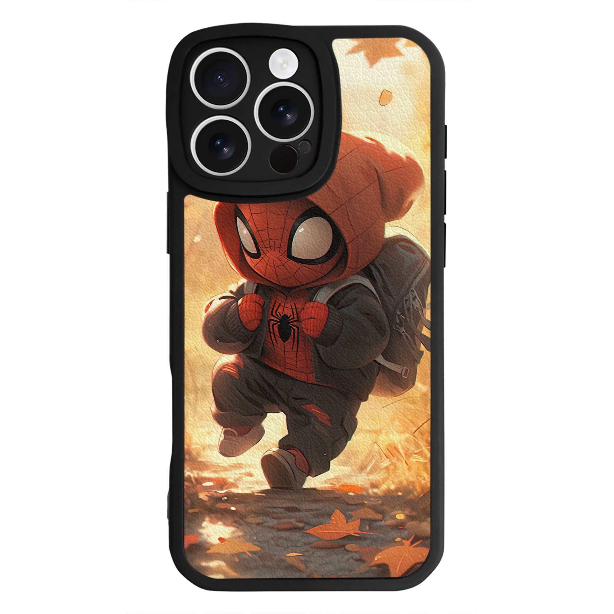 （画像用） Spider Man スパイダーマン 【iPhone 16シリーズ対応】シリコンスマホケース（レザー調） 材質：シリコン
